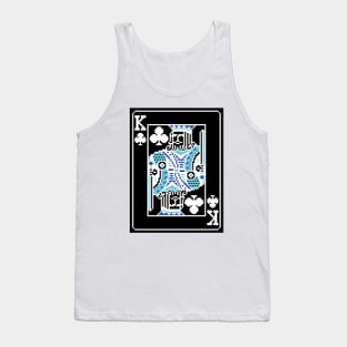 King of Clubs Pixel Art Bright Negative Mode Tank Top